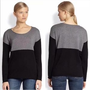 Splendid cashmere color block sweater